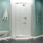 49 x 72 Semi-Frameless Shower Door, Castle Pivot Tsunami Guard Tempered Glass