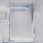 48 x 72 Framed Shower Door, Halberd Sliding Tsunami Guard Tempered Glass