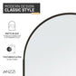 Ember Series 34 in. x 78 in Framed Arch Fixed Shower Screen Door with 8mm Tempered Clear or Fluted Glass