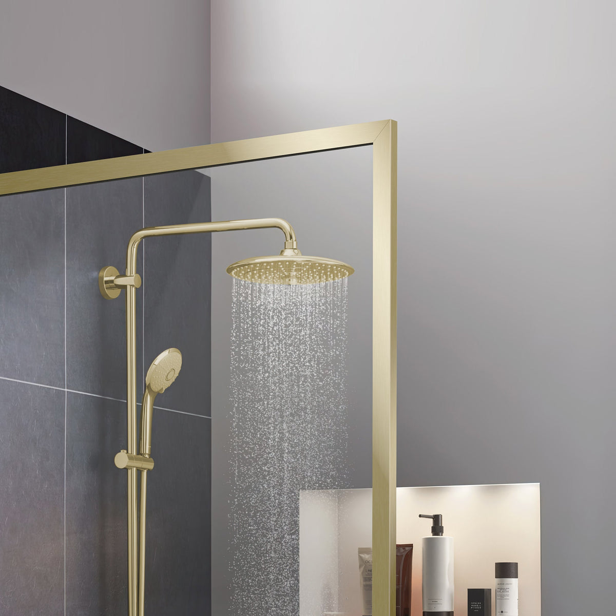 Welle 34 in. x 74 in. Framed Fixed Shower Screen Door with 5/16" (8mm) Tempered Fluted or Clear Glass