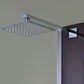 Monsoon 57 in. 4-Jetted Full Body Shower Panel System with Heavy Rain Shower and Spray Wand in Mahogany Style Deco-Glass