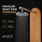 Crane Series 52 in. Full Body Shower Panel with Heavy Rain Shower and Body Jets and Spray Wand in Natural Bamboo