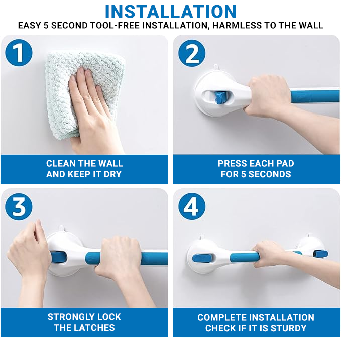 Grab Bar, 20 Triple Suction Degree