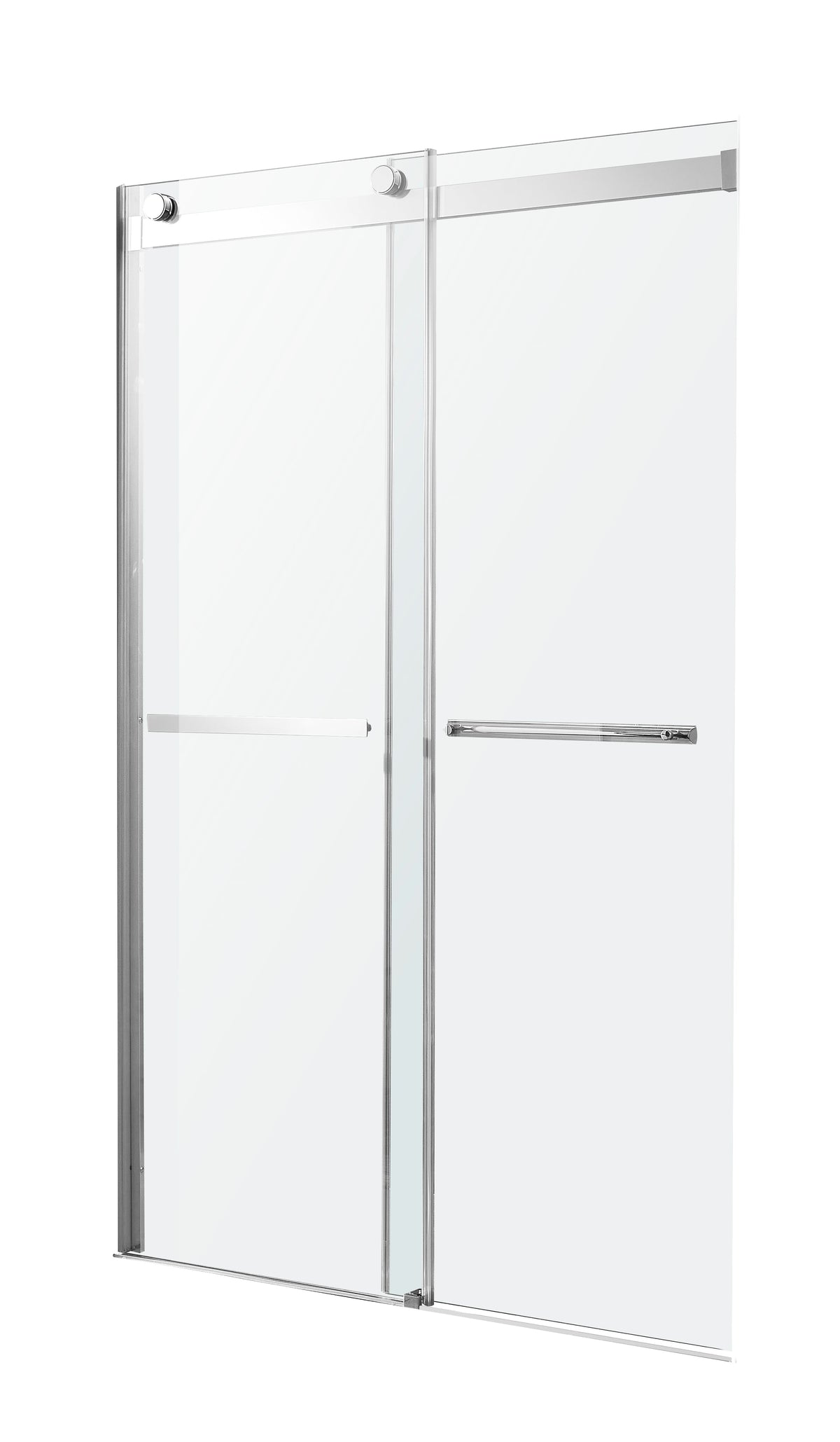 Kahn Series 45 to 48 in. x 76 in. Sliding Frameless Shower Door with Tsunami Guard Tempered Glass