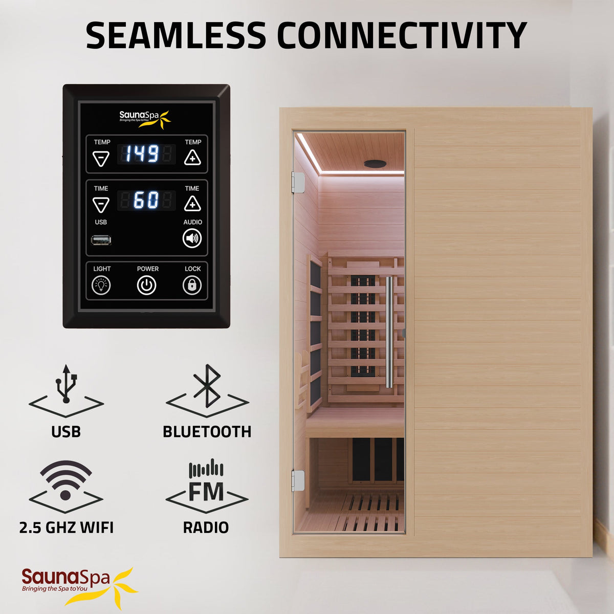 Infrared Sauna, Yoga Person Indoor Full WiFi Control