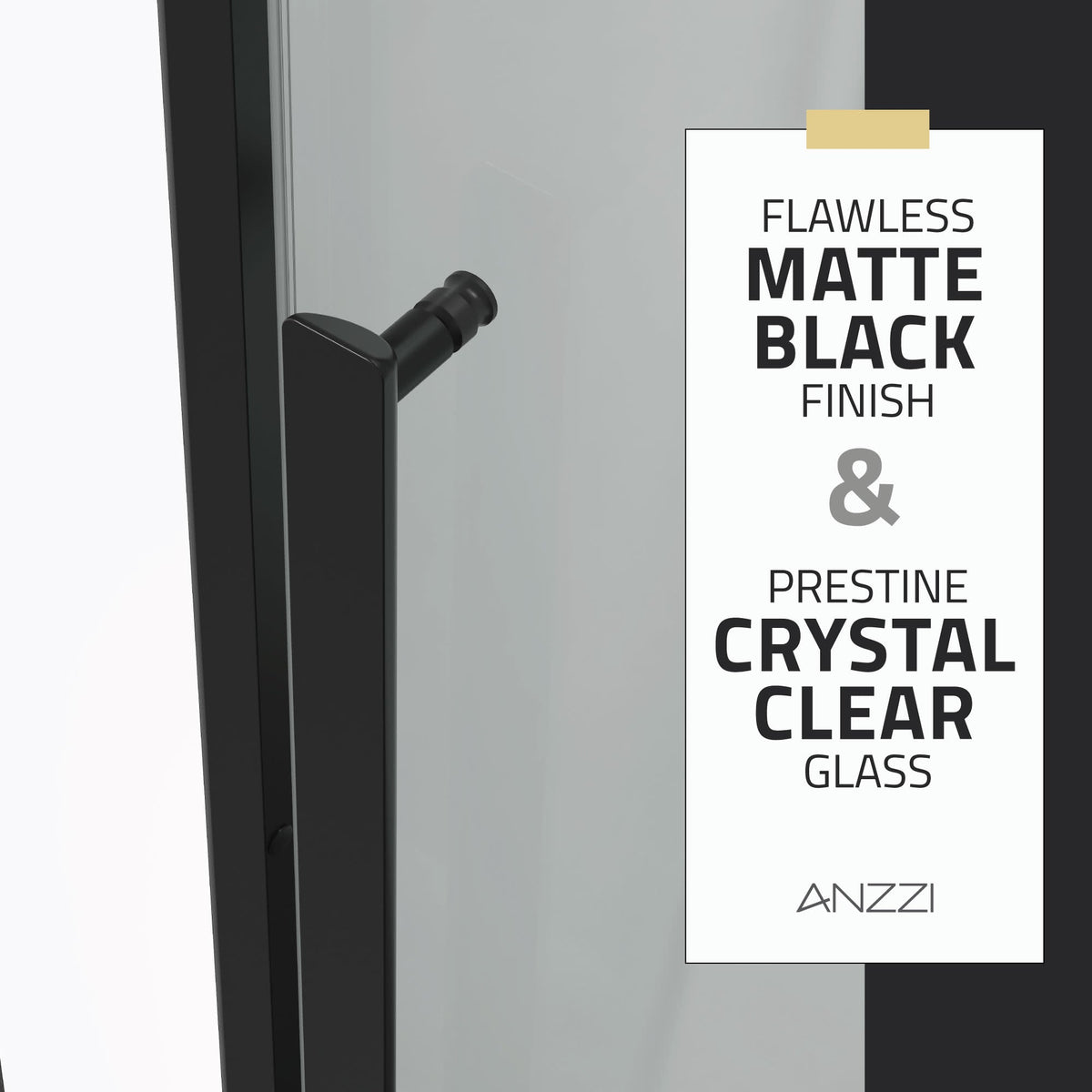 76 x 57 Framed Shower Door, Pan Only, Stellar Sliding Frameless Alcove