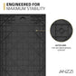 59 x 35 Shower Base, Pan Only, Barrier Free Curbless Black