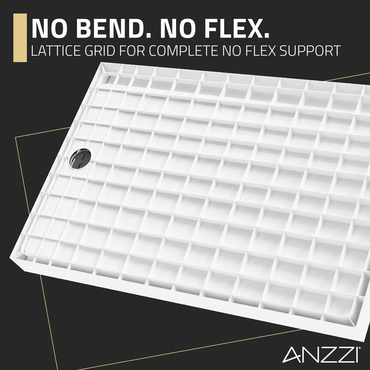 Alexander 60 in. L x 30 in. W Alcove Shower Pan Base with Left or Right Drain in Glossy White Marine Acrylic