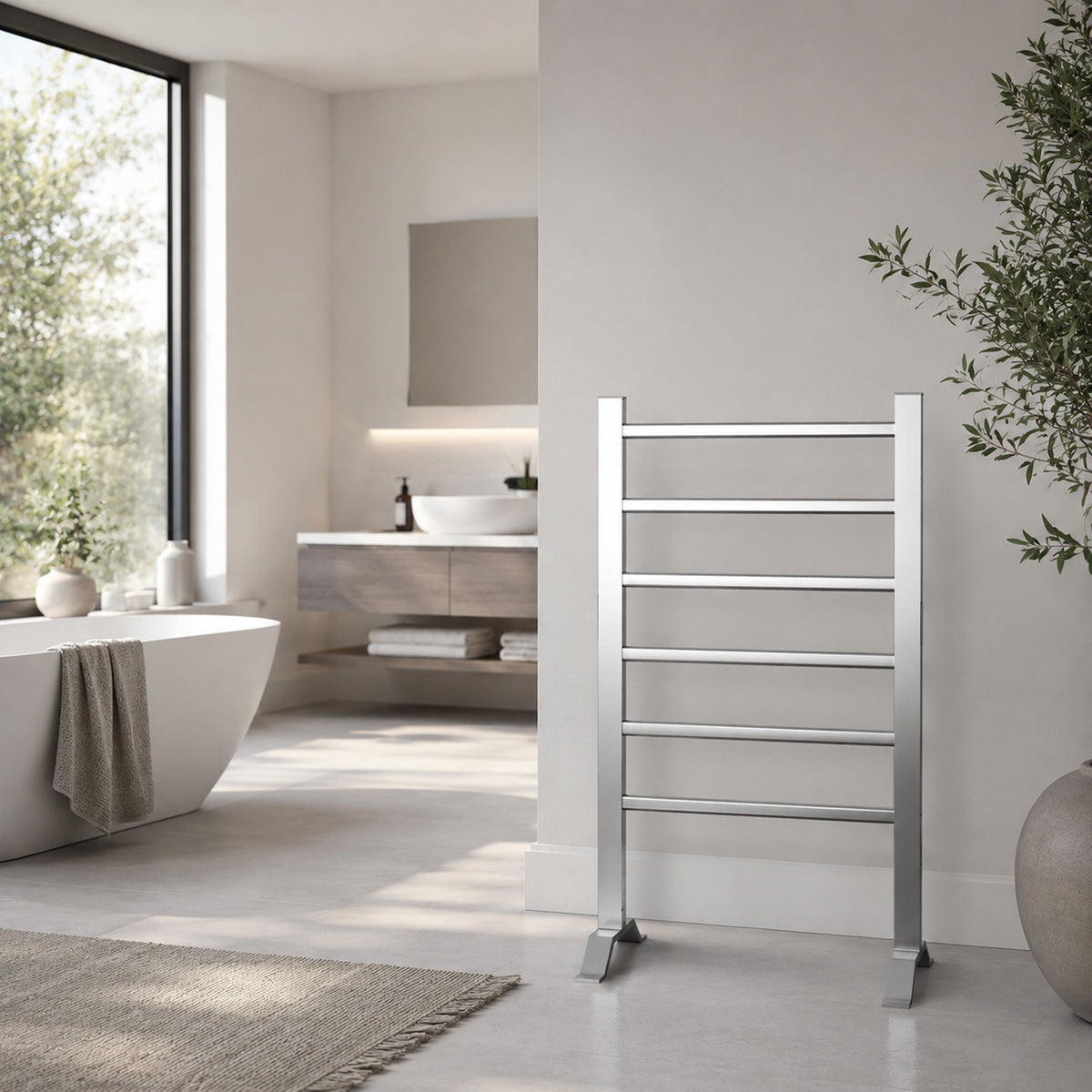 Towel Warmer, Naple Bar Aluminum Mounted/Free