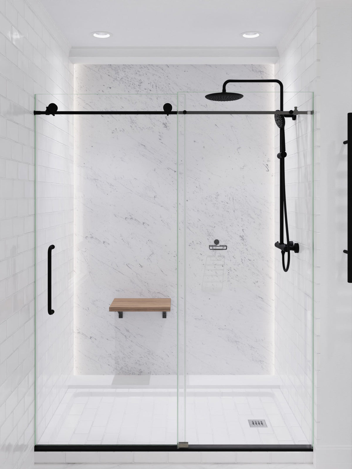 Shower Head, Heavy Rainfall Stainless Steel Matte Black