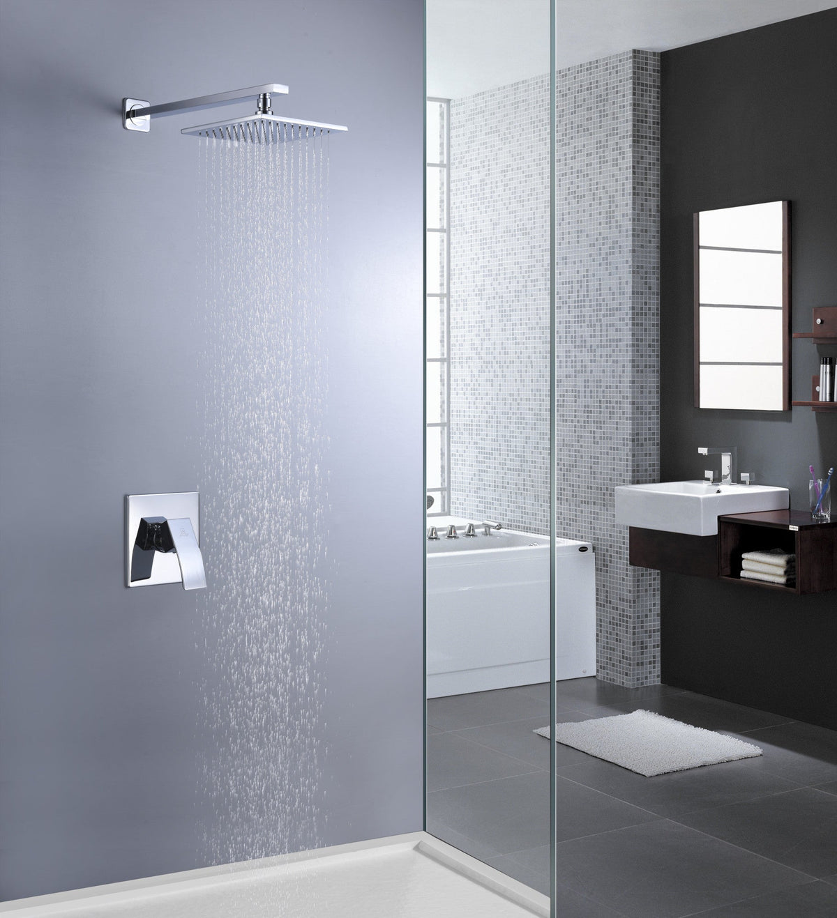 Shower Head, Viace Spray Fixed Showerhead