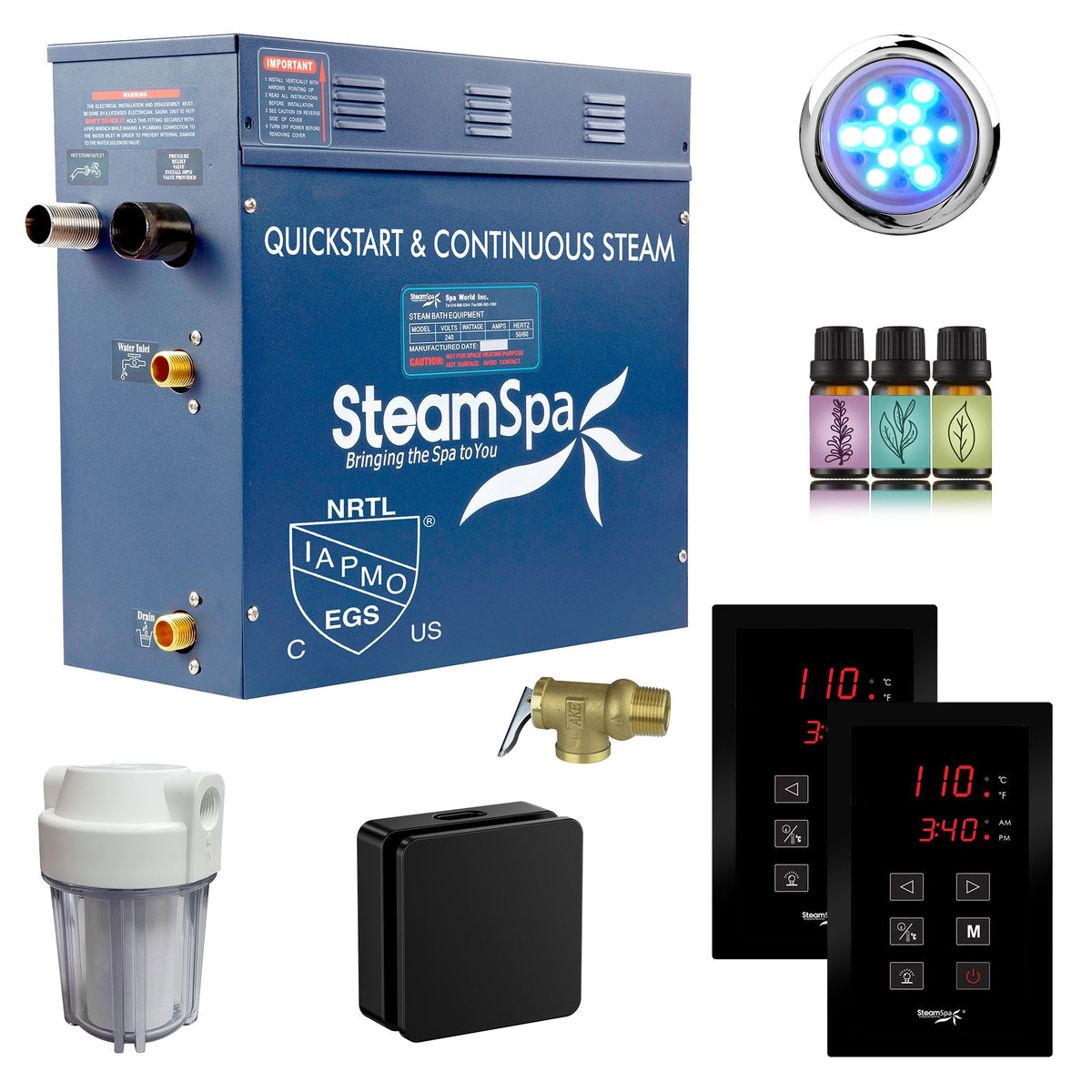 Steam Shower Generator, Full Package, Royal New Square