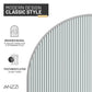 Ember Series 34 in. x 78 in Framed Arch Fixed Shower Screen Door with 8mm Tempered Clear or Fluted Glass