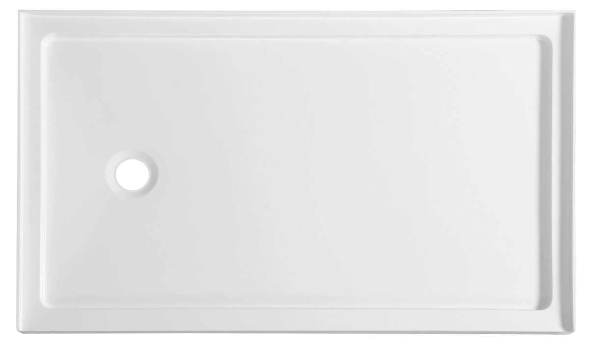 60 x 36 Shower Base, Pan Only, ANZZI Colossi Threshold Durable