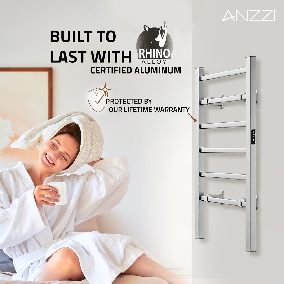 Towel Warmer, Naple Bar Aluminum Mounted/Free