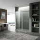Kahn Series 57 to 60 in. x 76 in. Sliding Frameless Shower Door with Tsunami Guard Tempered Glass