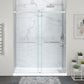 48 x 32 Frameless Shower Door, Pan Only, Kahn Alcove Sliding Combo