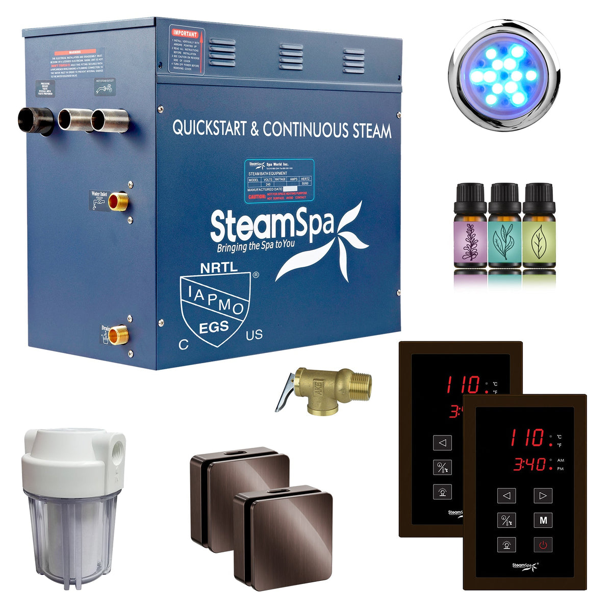 Steam Shower Generator, Full Package, Royal New Square