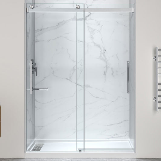 76 x 57 Framed Shower Door, Pan Only, Stellar Sliding Frameless x