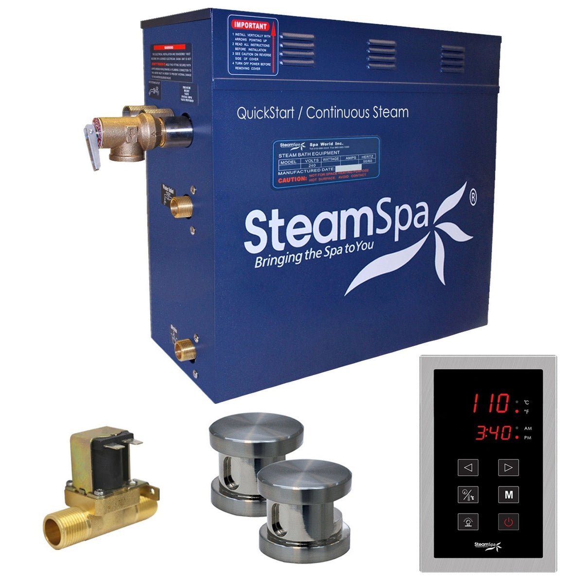 Steam Shower Generator, Full Package, Oasis