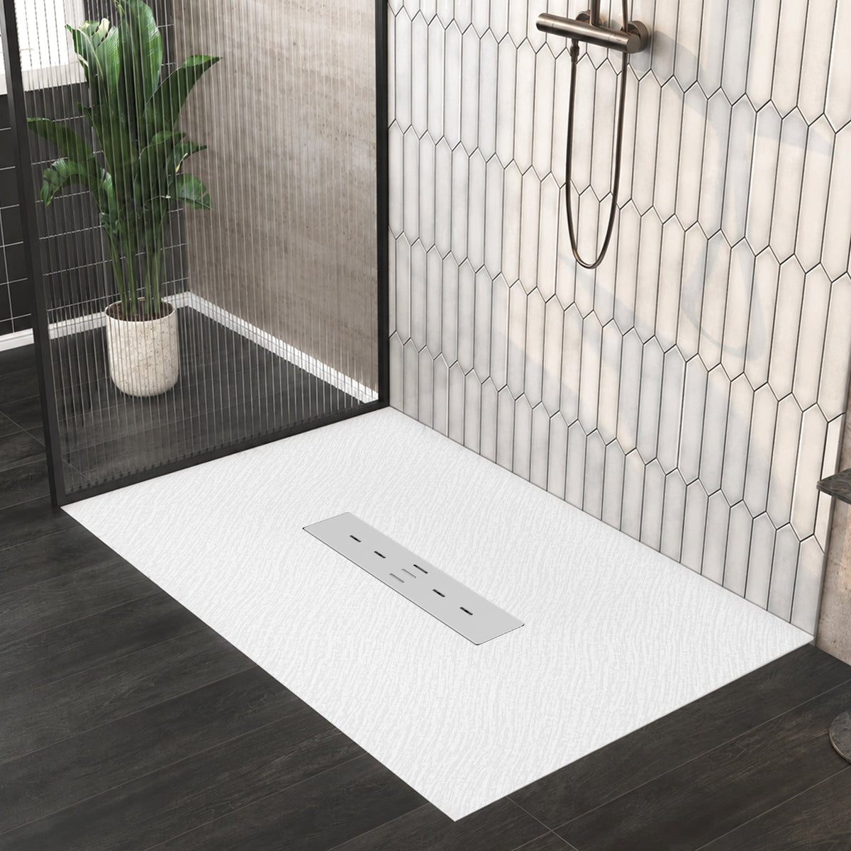 59 x 32 Shower Base, Center Drain, Pan Only Compliant