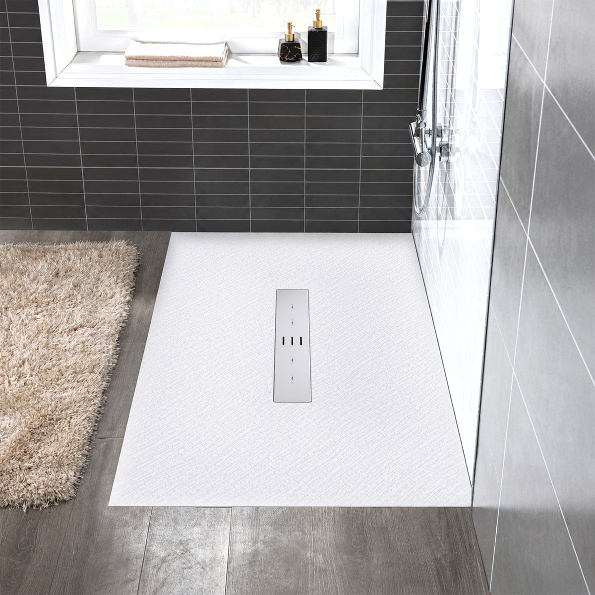 59 x 35 Shower Base, Center Drain, Pan Only