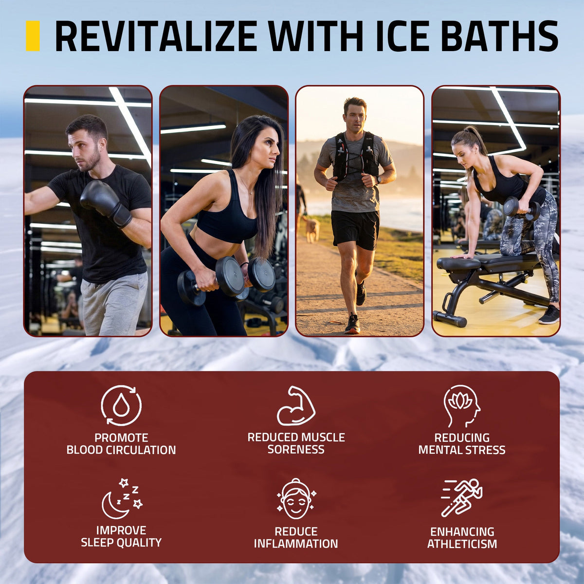 Cold Plunge Tub, Kodiak Person Inflatable Ice Kit Gray