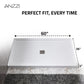 Alexander 60 in. L x 36 in. W Alcove Shower Pan Base with Center Drain in Glossy White Marine Acrylic
