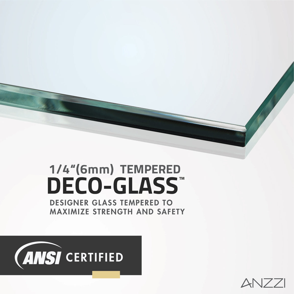 Himmel Series 34 in. x 78 in. Fixed Framed Shower Door with Tsunami Guard Tempered Clear Glass
