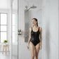 Beverly Series 43 in. 3-Jetted Shower Tower with Heavy Rain Shower and Body Jets and Spray Wand