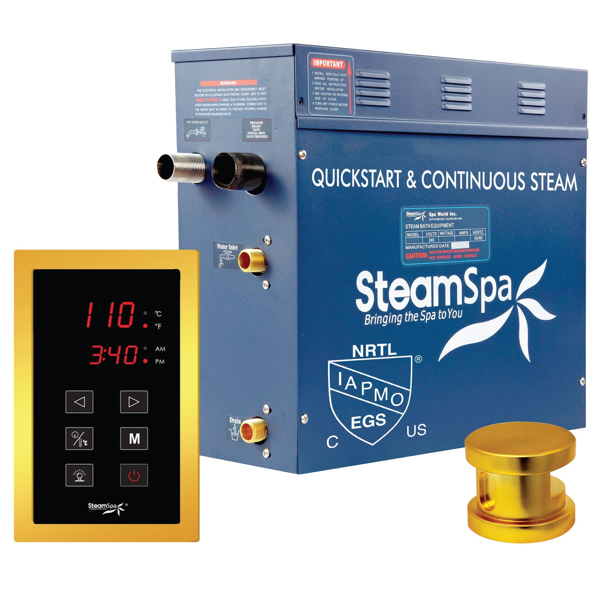 Steam Shower Generator, Full Package, Oasis