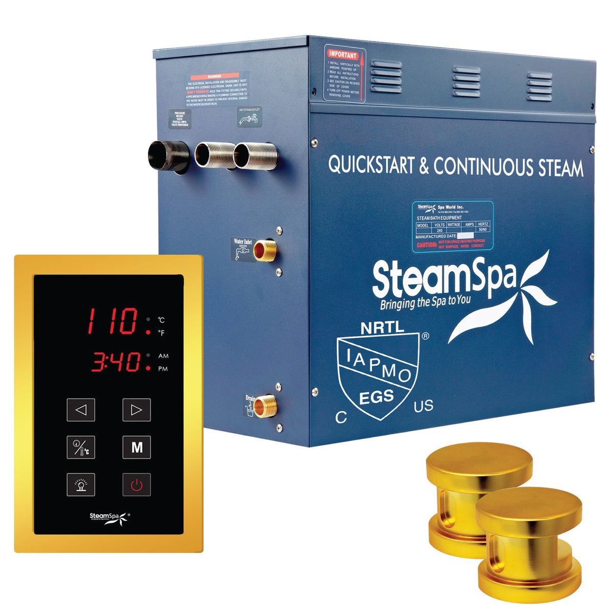 Steam Shower Generator, Full Package, Oasis