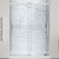 76 x 57 Framed Shower Door, Pan Only, Stellar Sliding Frameless Alcove