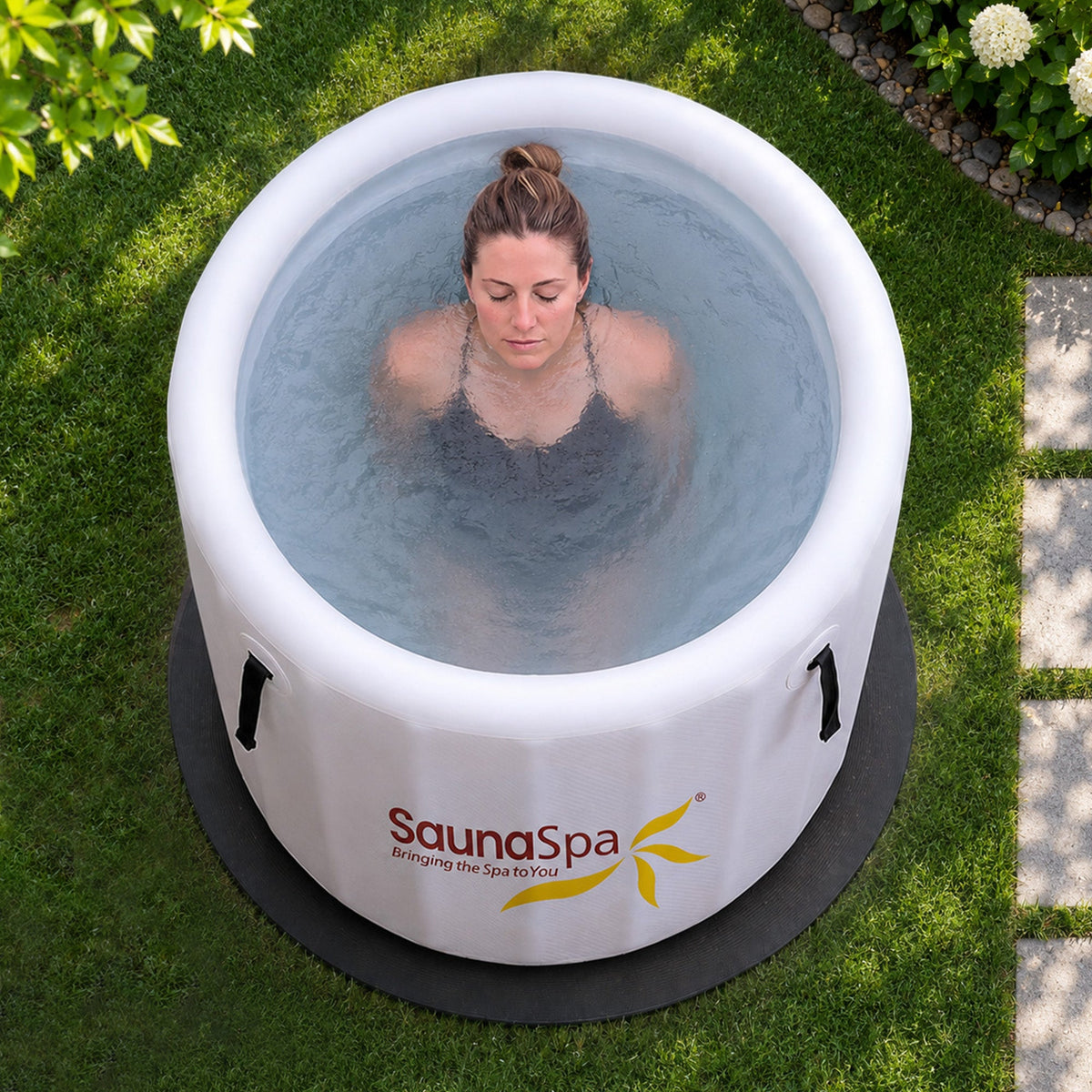 Cold Plunge Tub, Arctic Fox Person Inflatable Kit Gray