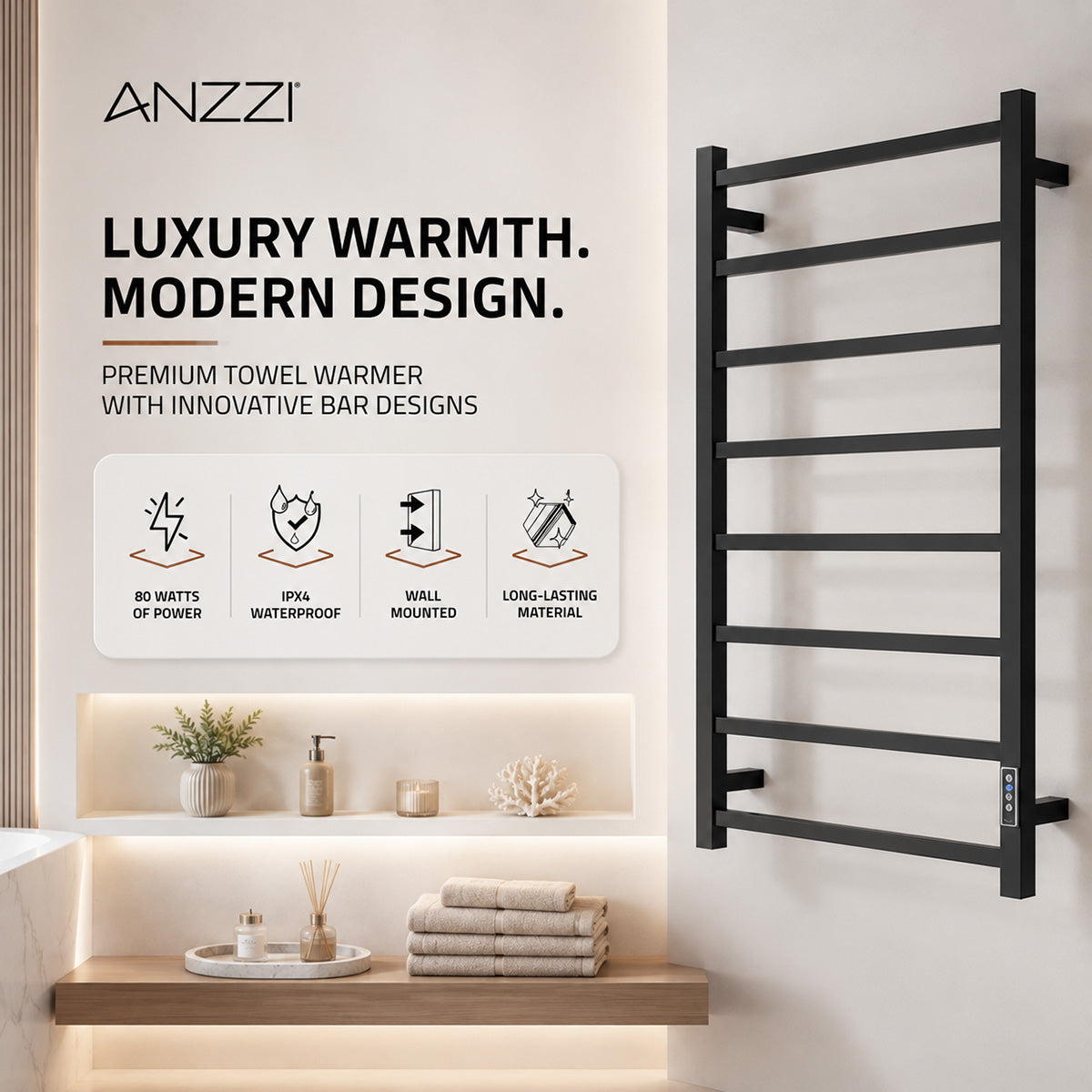 Towel Warmer, Note Bar Stainless Steel