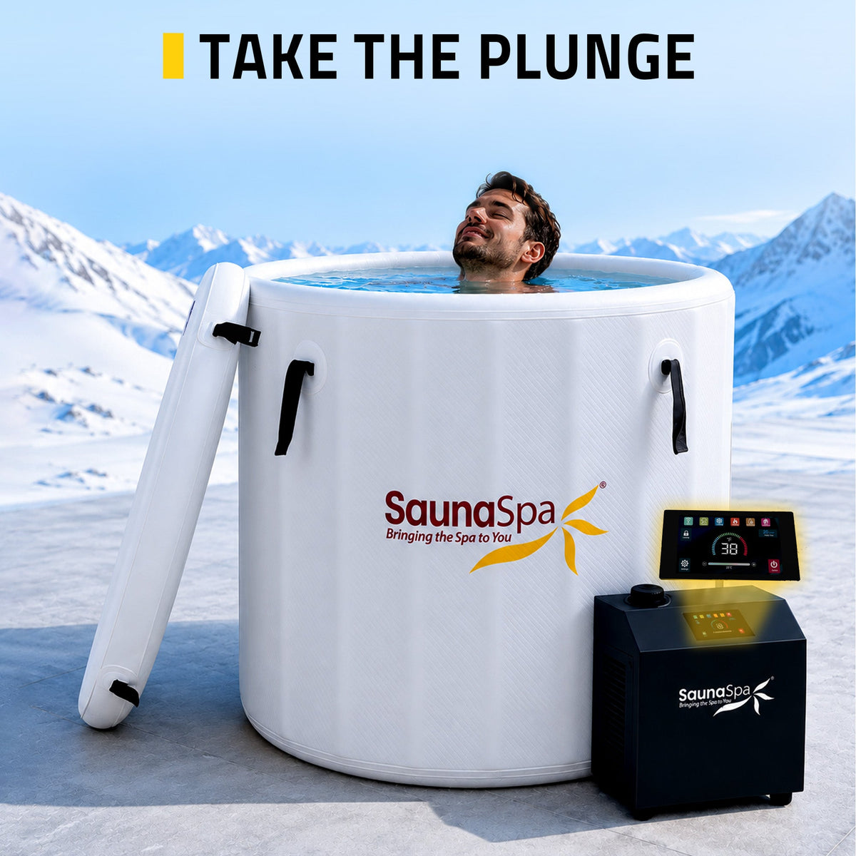 Cold Plunge Tub, Gale Chiller Black Cooling