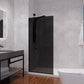 Screen Series 34 in. x 74 in. Fixed Semi-frameless Shower Door with Tsunami Guard Tempered Clear Glass