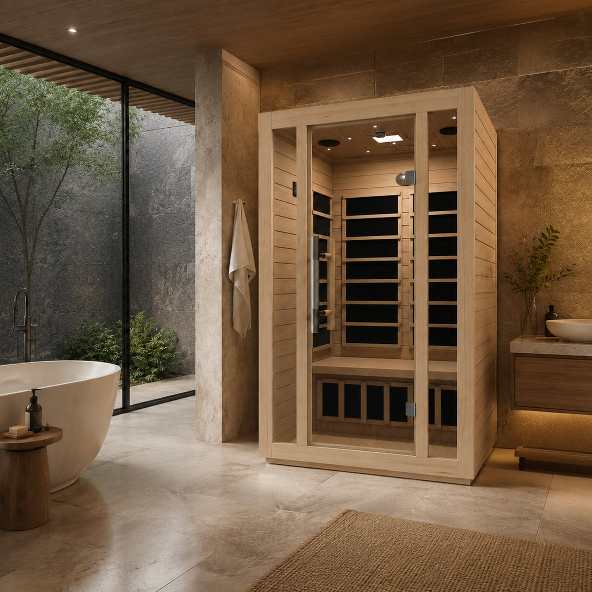 Infrared Sauna, Ischia Person Indoor Hemlock