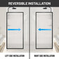 Welle 34 in. x 74 in. Framed Fixed Shower Screen Door with 5/16" (8mm) Tempered Fluted or Clear Glass