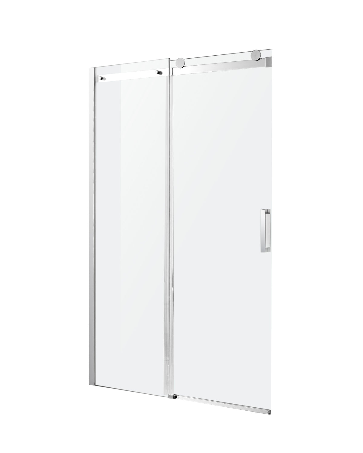 54 x 76 Frameless Shower Door, Rhodes Sliding Tsunami Guard