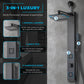 Shower Panel, Dion Jetted Tower Heavy Spray Wand
