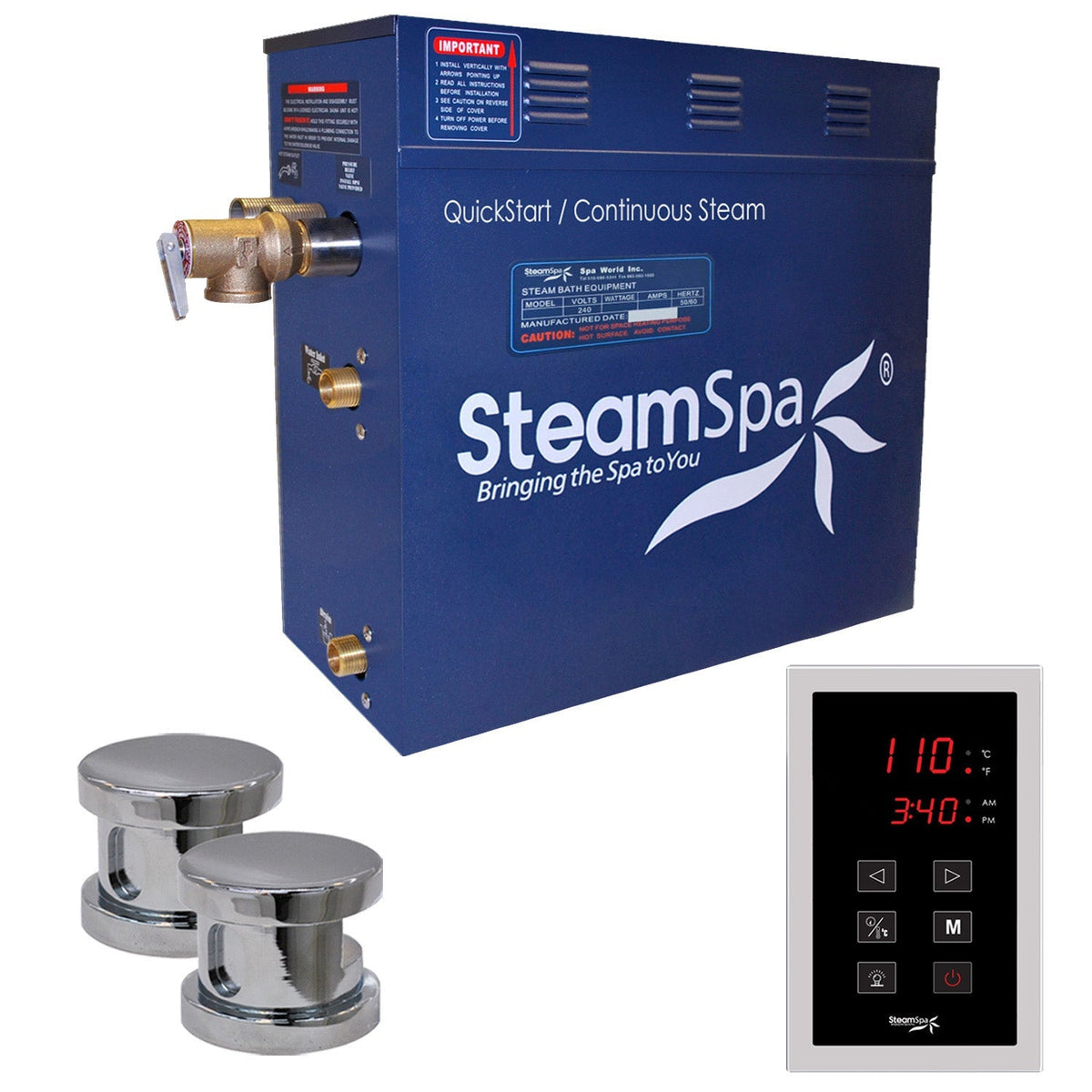 Steam Shower Generator, Full Package, Oasis