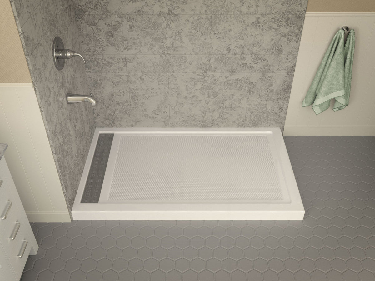 Shower Base, Left Drain, Pan Only Marine Acrylic
