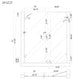 60 x 72 Frameless Shower Door, Consort Hinged Tsunami Guard Tempered Glass