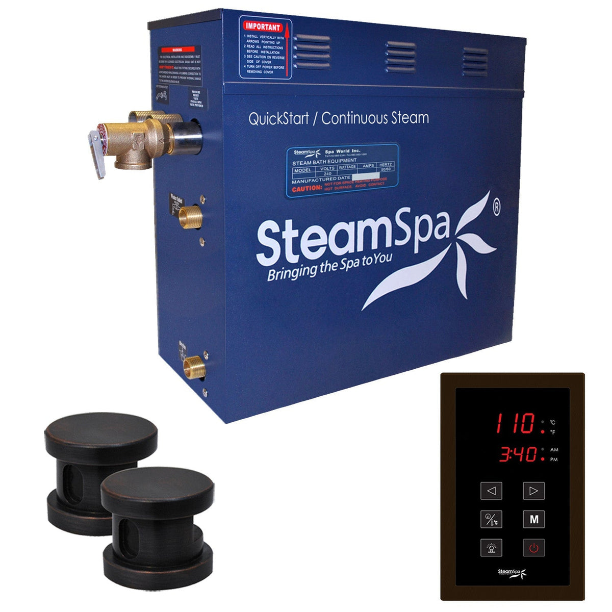 Steam Shower Generator, Full Package, Oasis