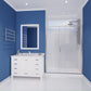 Halberd Series 59 to 60 in. x 72 in. Sliding Framed Shower Door with Tsunami Guard Tempered Glass