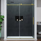 60 x 76 Frameless Shower Door, Mountain Reversible Sliding Deco Multiple Finishes