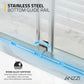 54 x 76 Frameless Shower Door, Stellar Sliding Tsunami Guard