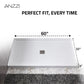 60 x 32 Frameless Shower Door, Center Drain, Pan Only