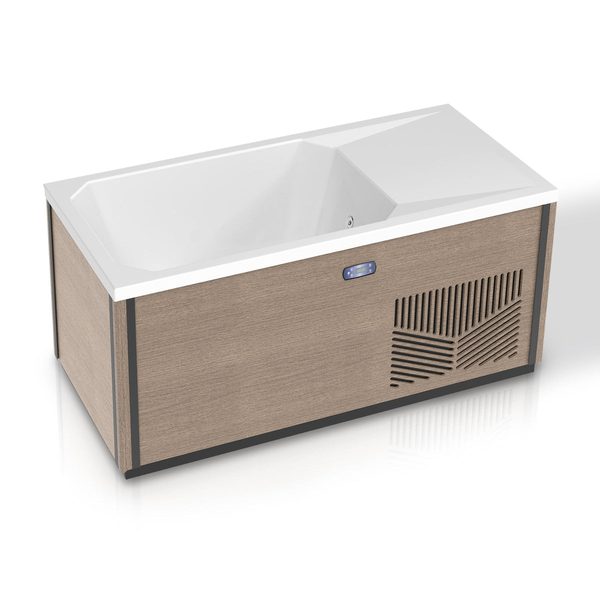 Cold Plunge Tub, Iroquois Person Mono Jet Heater Chestnut